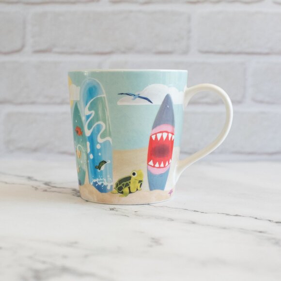 Starbucks Hawaii Mug – 2010 New Bone China, Surfboard & Beach Scene - Picture 1 of 5